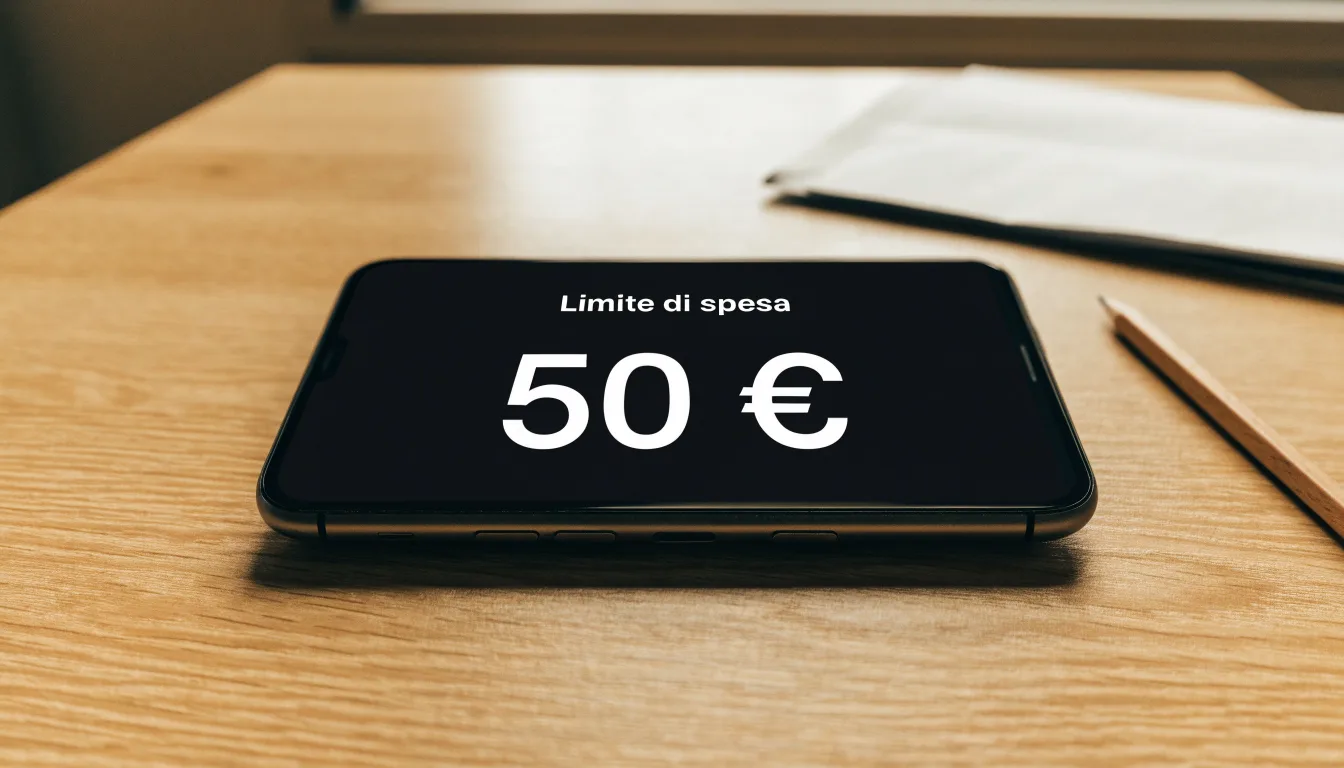 Un foglio di concessione in carta con un timbro rosso, appoggiato su una scrivania di legno accanto a una penna