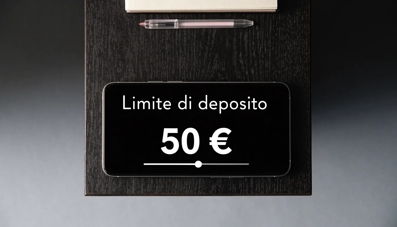 Un foglio di concessione in carta con un timbro rosso, appoggiato su una scrivania di legno accanto a una penna